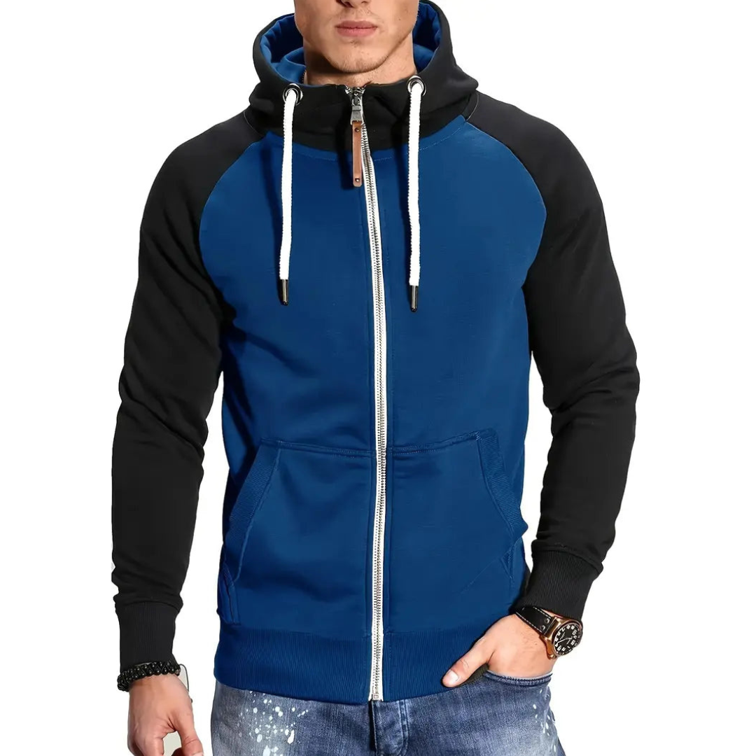 Chaqueta Con Capucha Y Cremallera Para Hombre