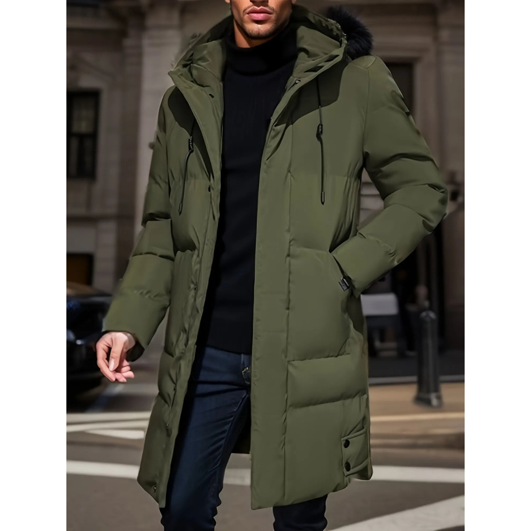 Parka de Hombre Acolchada con Capucha Ajustable